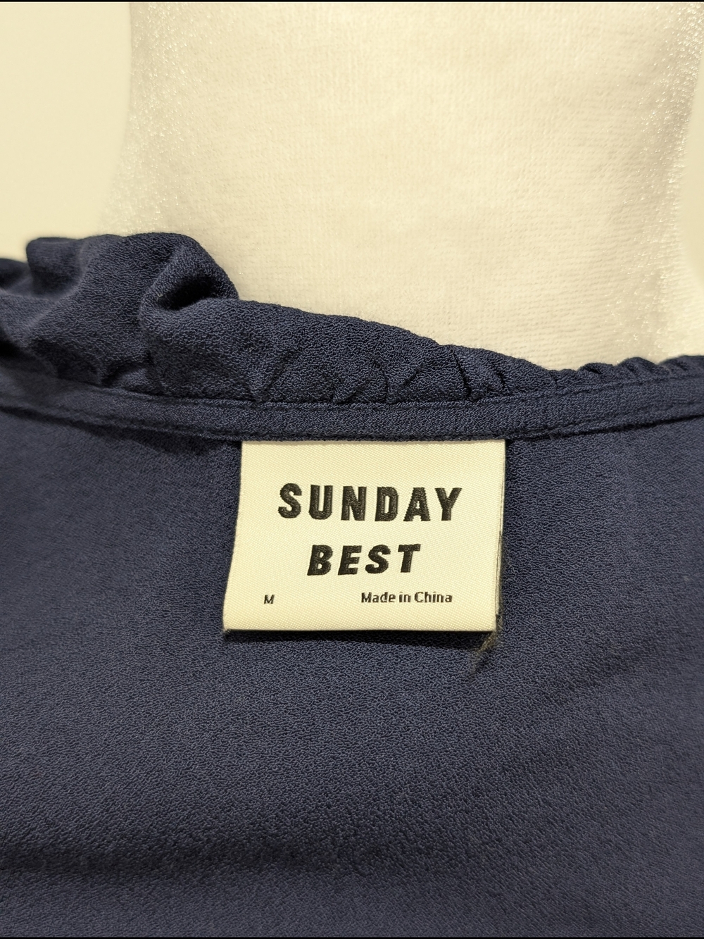 Sunday Best Ruffle Wrap Mini Dress - Navy - Picture 9 of 11